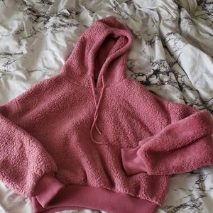 F21 sherpa hoodie
